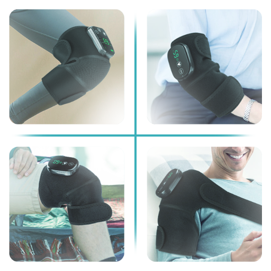 Neurogain 3-in-1 therapy modes: Heat, Vibration, NMES Compression