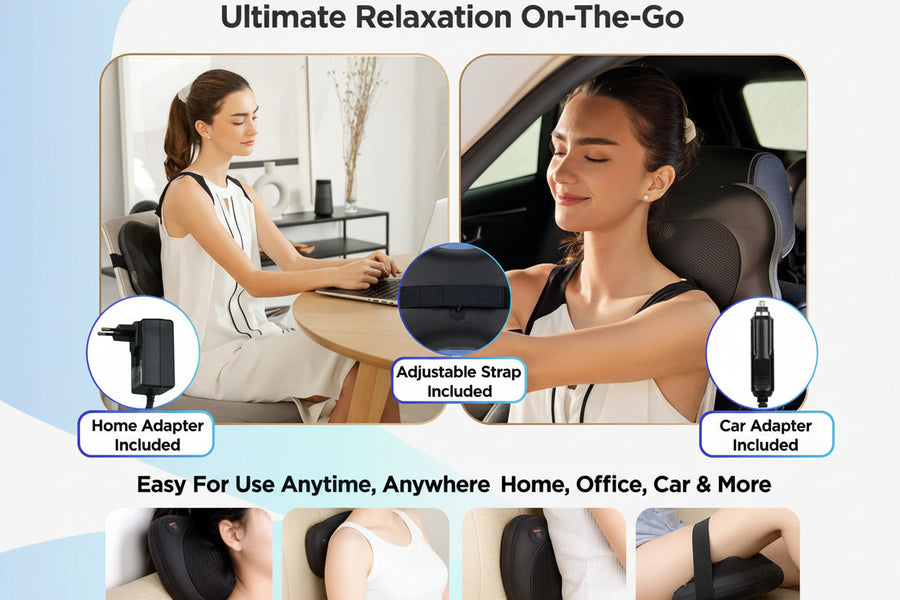Back pain and tension before using the Smart NMES Back Massager